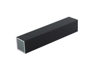 Профиль квадратный алюминиевый базовый, 4200 мм, черный браш