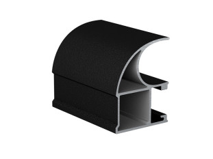 Ручка-профиль асимметричная черный муар 5400 мм, Dorwell