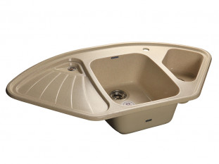 Мойка кухонная Granfest GF - C1040E, 1039х560х185мм, бежевый 328, искусственный камень, в комплекте