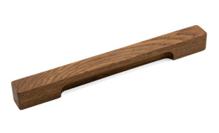 Ручка мебельная  GRAND, деревянная (дуб),  темное масло, 160 мм, L 200мм