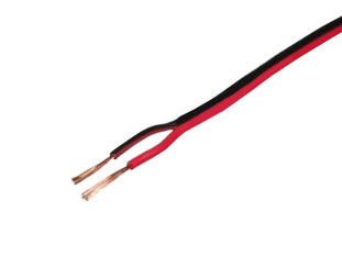 Соединительный провод 2х0,5мм2, ШВПМ max. 5А, черно-красный