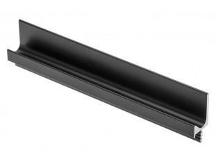 Ручка-профиль, торцевая врезная PA-0243 L, 3,5 м, алюминий, черный, GTV
