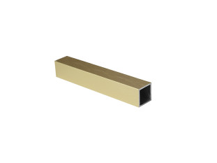 Профиль квадратный алюминиевый базовый, 4200 мм, золото браш