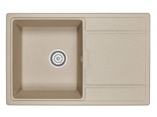 Мойка кухонная Granula 7804, 780x500х200мм, ПЕСОК, искусственный камень, в комплекте