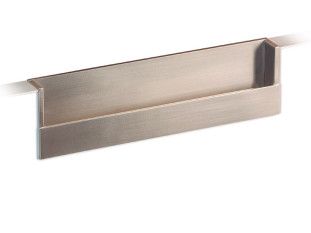 Ручка мебельная, врезная Flat, 160 мм, Испания, алюминий, нержавеющая сталь, Viefe