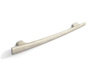 Ручка мебельная Bow HL-004M деревянная (дуб), 288 мм, белая