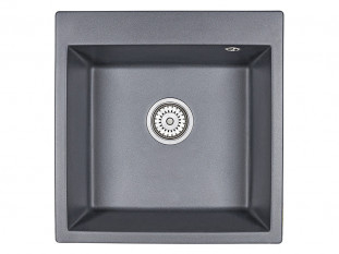 Мойка кухонная Granula 5102, 510х520х200мм, ШВАРЦ, искусственный камень, в комплекте
