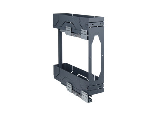 Бутылочница 150 мм на направляющих с доводчиком X.FIT KR43/1/3/150/L/GRPH, графит, левая, (А)Boyard